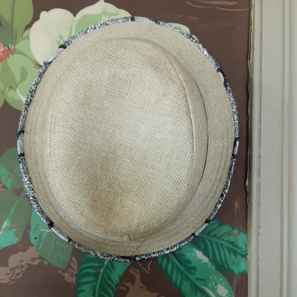 Other - Canvas Hat with Satiny Animal Print Band